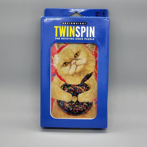 Twin Spin - Donut Cat The Rotating Discs Puzzle NIB - Picture 2 of 4
